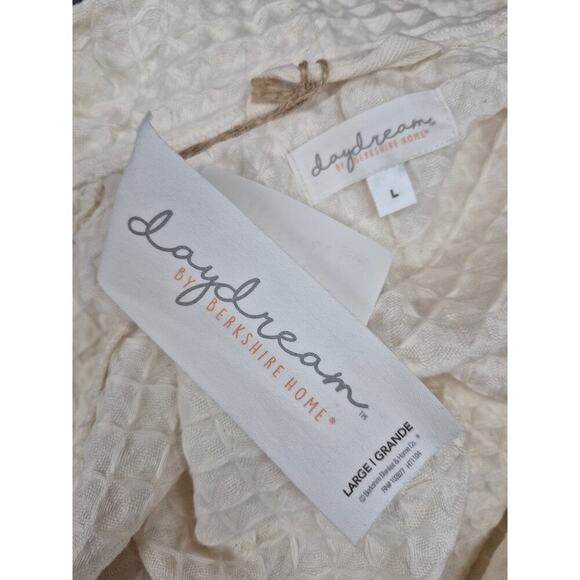 NWT Daydream by Berkshire Home Vanilla Waffle Textured Cotton/Poly Robe Sz L - Picture 4 of 6